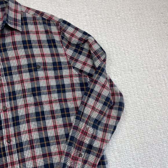 Wind River Mens Medium Long Sleeve Flannel Red / Blue Plaid Lumberjack Outdoor - Picture 4 of 12